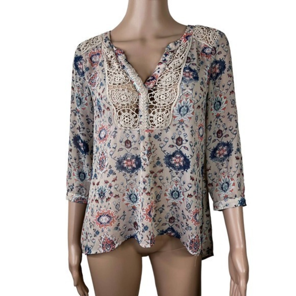 Antropologie Maeve Women Top Blouse Pullover Sz 2